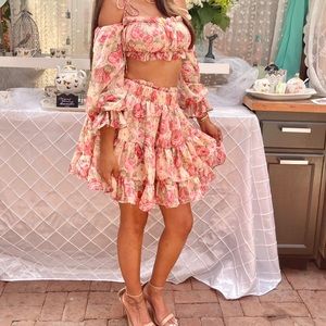 Alamour The Label skirt set. So cute! Worn once. Size small